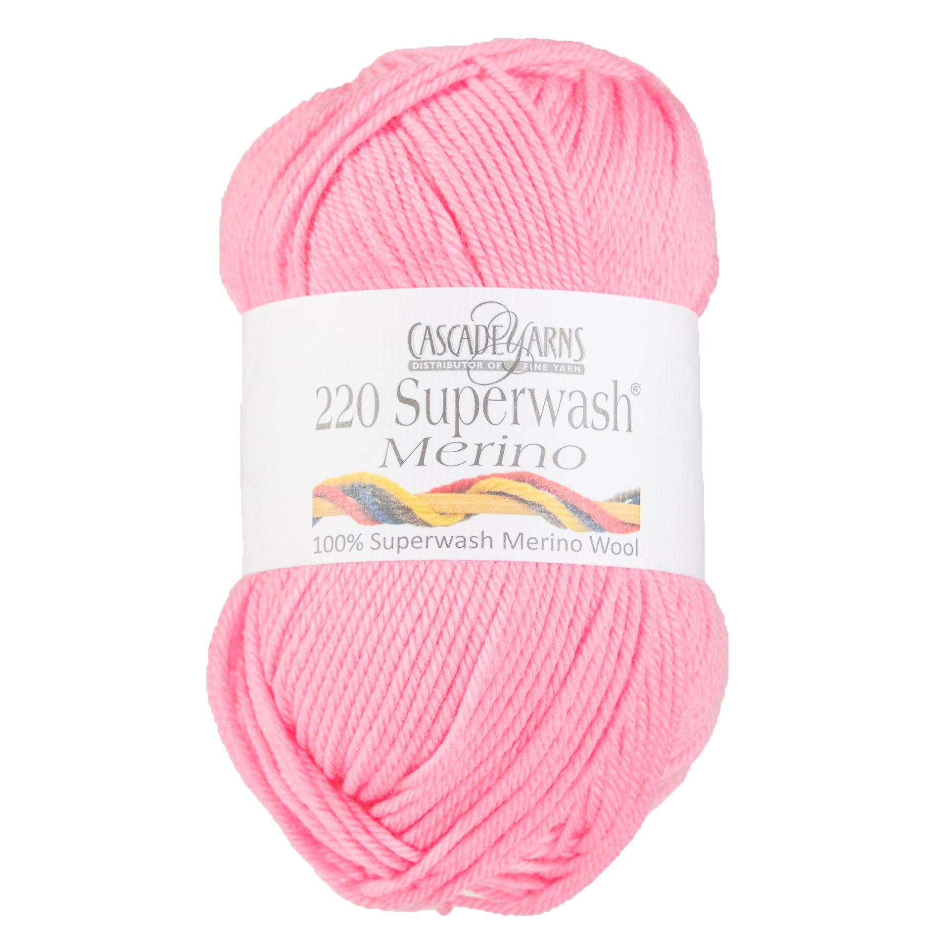 Cascade Yarns 220 Superwash Merino Yarn - 024 Candy Pink - Zoom Image
