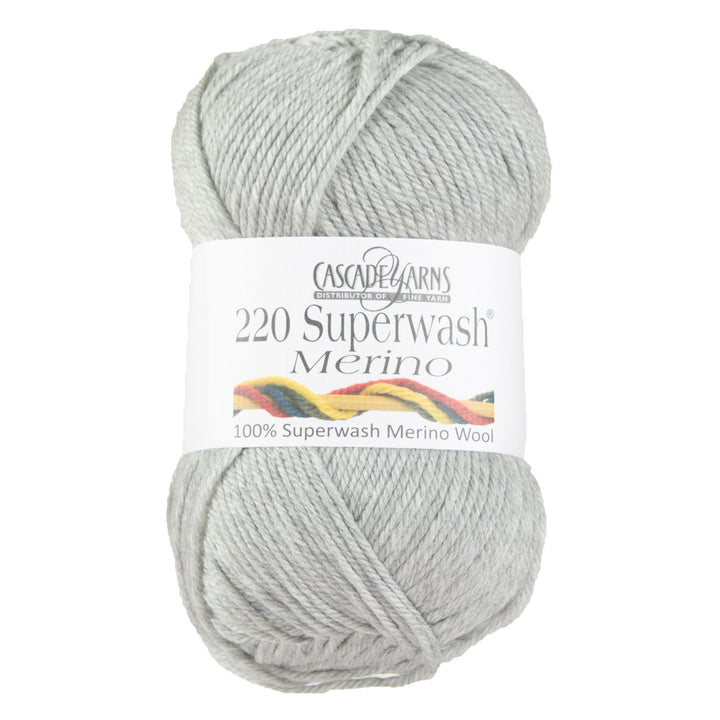 Cascade Yarns 220 Superwash Merino Yarn - 026 Silver Heather - Zoom Image