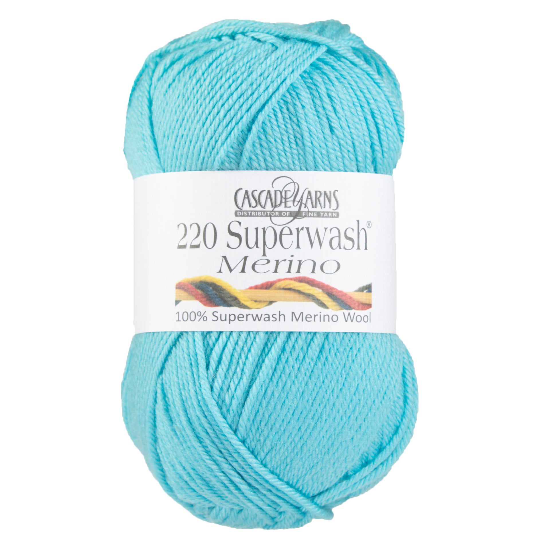 Cascade Yarns 220 Superwash Merino Yarn - 036 Aqua - Zoom Image
