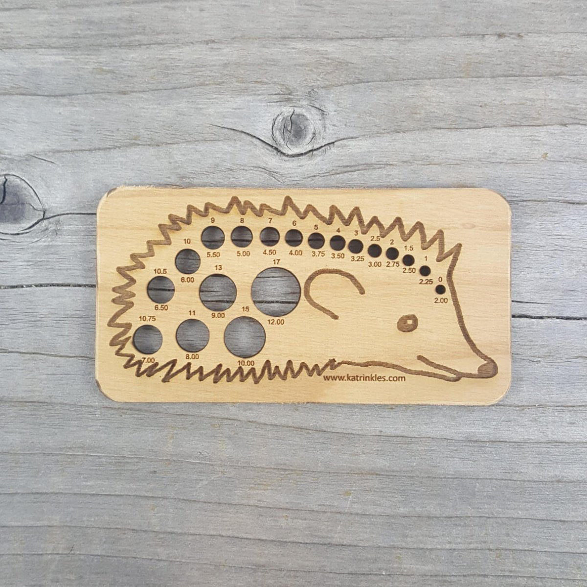 Katrinkles Animal Knitting Needle Gauge - Hedgehog - Extra Image