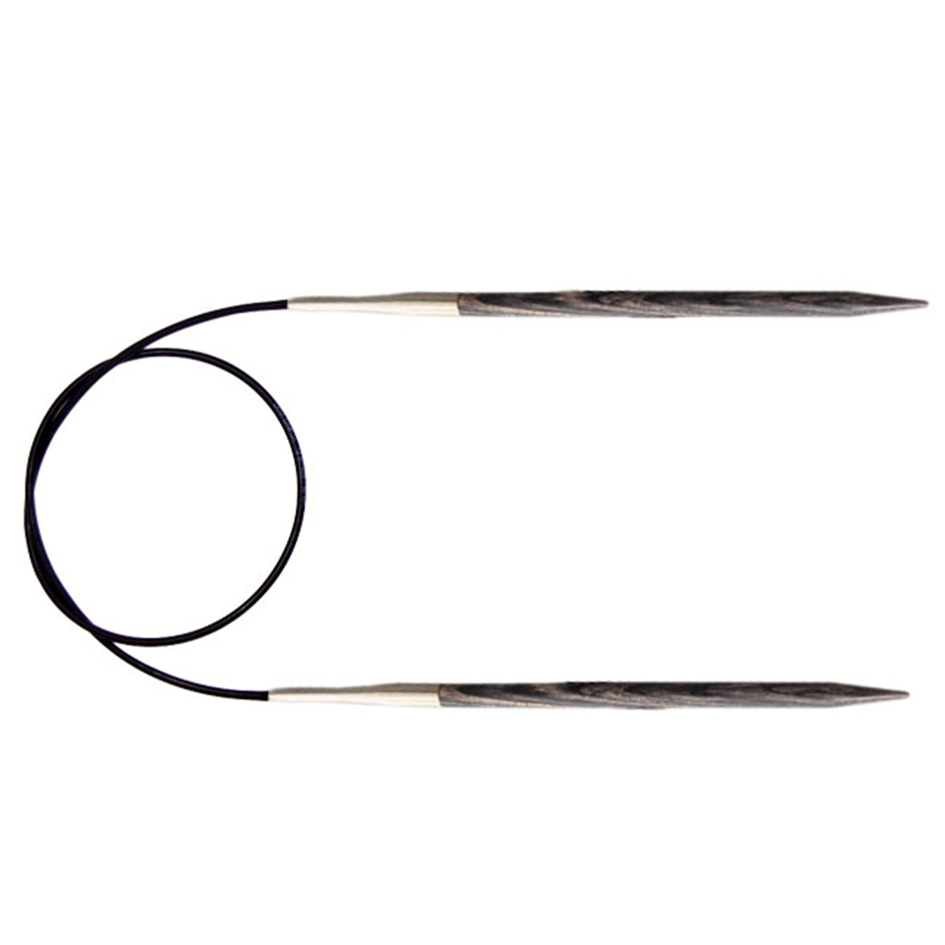 KnitPro Dreamz Fixed Circular Needles - US 7 - 10" Grey Onyx - Zoom Image
