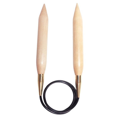 KnitPro Jumbo Birch Fixed Circular Needles - 35.0mm - 40" - Extra Image