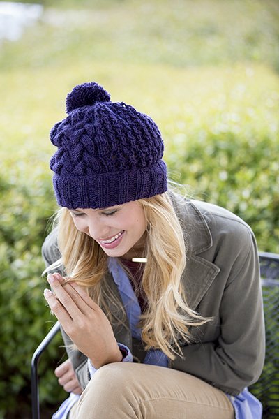 Universal Yarn Deluxe Cable Collection Patterns - Cold Mountain Hat - PDF Download - Extra Image
