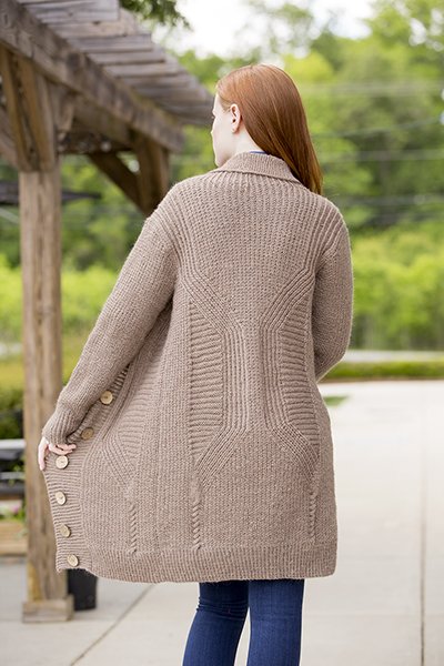 Universal Yarn Deluxe Cable Collection Patterns - Hickory Grove Cardigan - PDF Download - Extra Image

