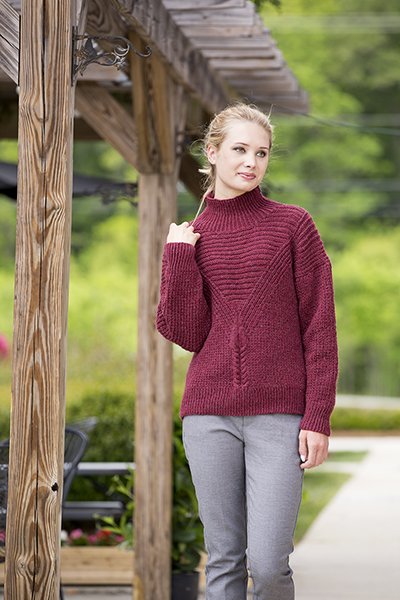 Universal Yarn Deluxe Cable Collection Patterns - Hickory Grove Pullover - PDF Download - Extra Image
