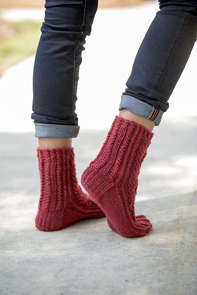 Universal Yarn Deluxe Cable Collection Patterns - Tillery Socks - PDF Download - Extra Image
