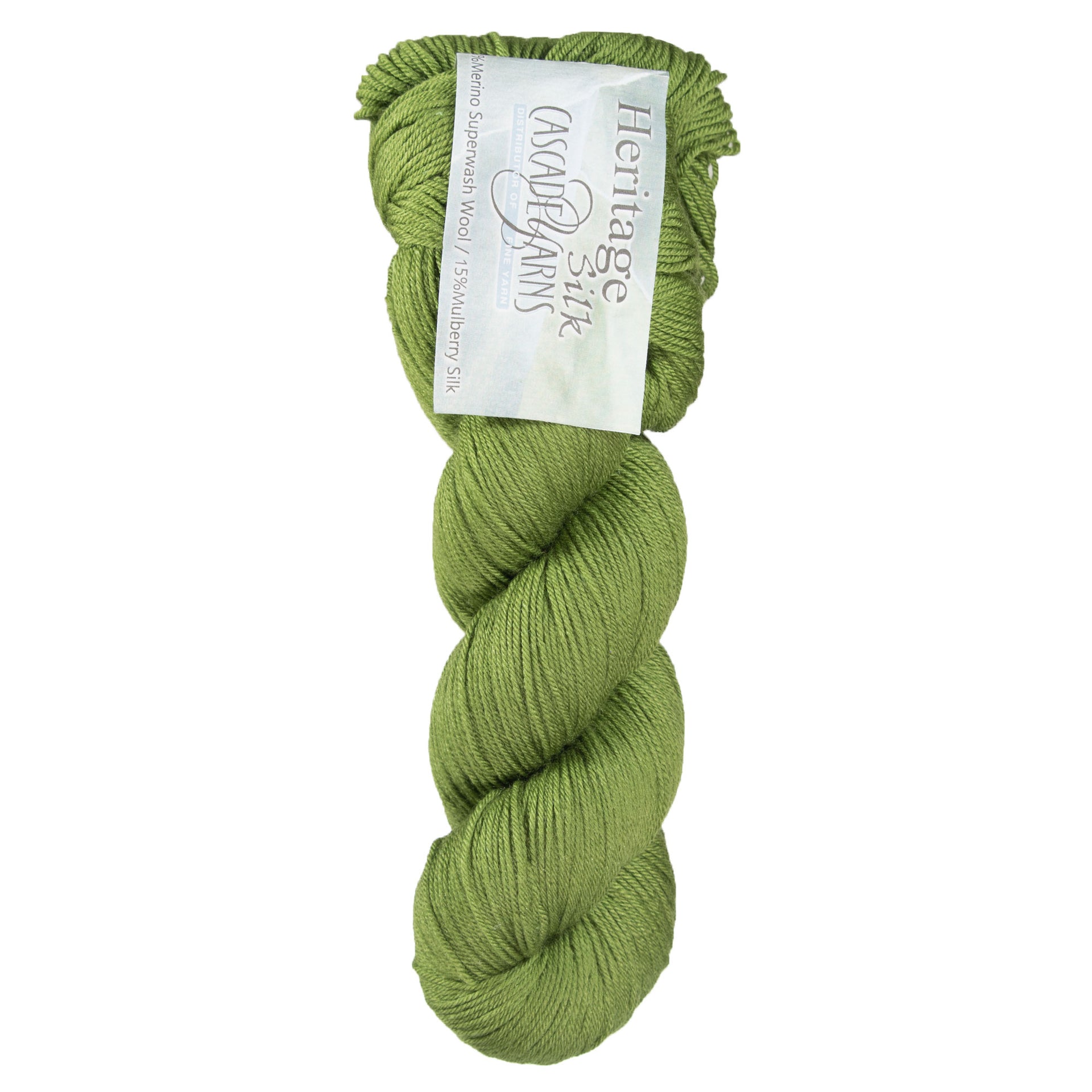 Cascade Yarns Heritage Silk Yarn - 5717 Camo Green - Zoom Image
