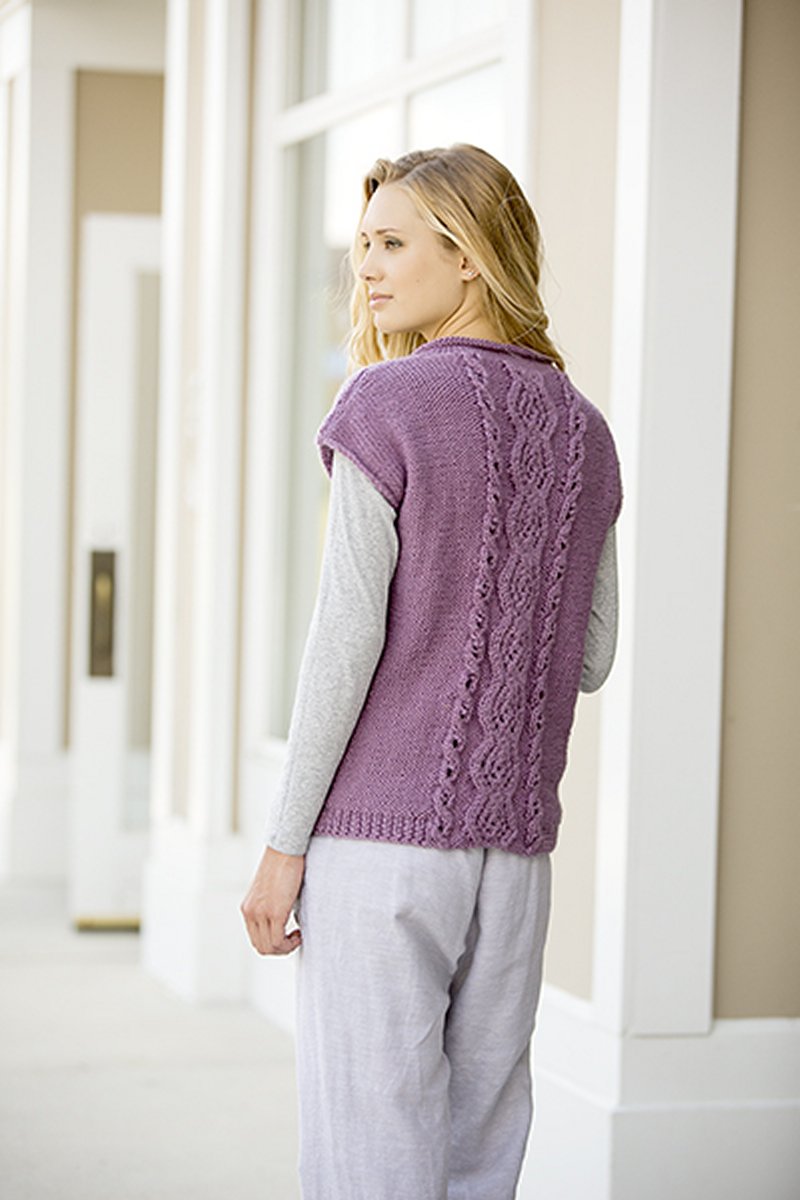 Universal Yarn Deluxe Cable Collection Patterns - Ballantyne Tee - PDF Download - Extra Image
