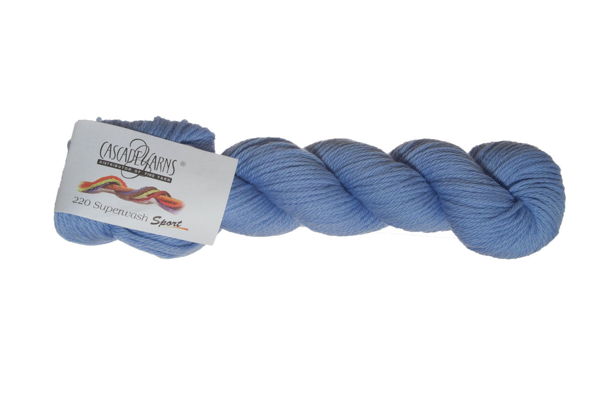 Cascade Yarns 220 Superwash Sport Yarn - 0897 Baby Denim - Extra Image
