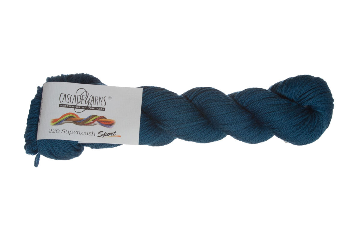 Cascade Yarns 220 Superwash Sport Yarn - 0811 Como Blue - Extra Image
