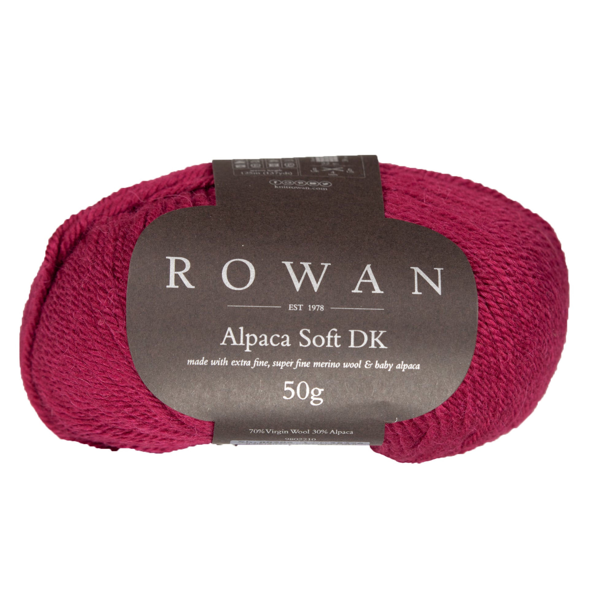 Rowan Alpaca Soft DK Yarn - 206 Deep Rose - Zoom Image
