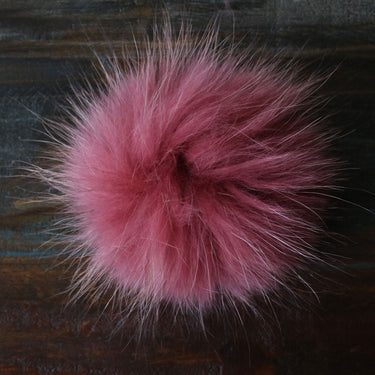 Jimmy Beans Wool Fur Pom Poms - Pink - Snap (6") - Zoom Image