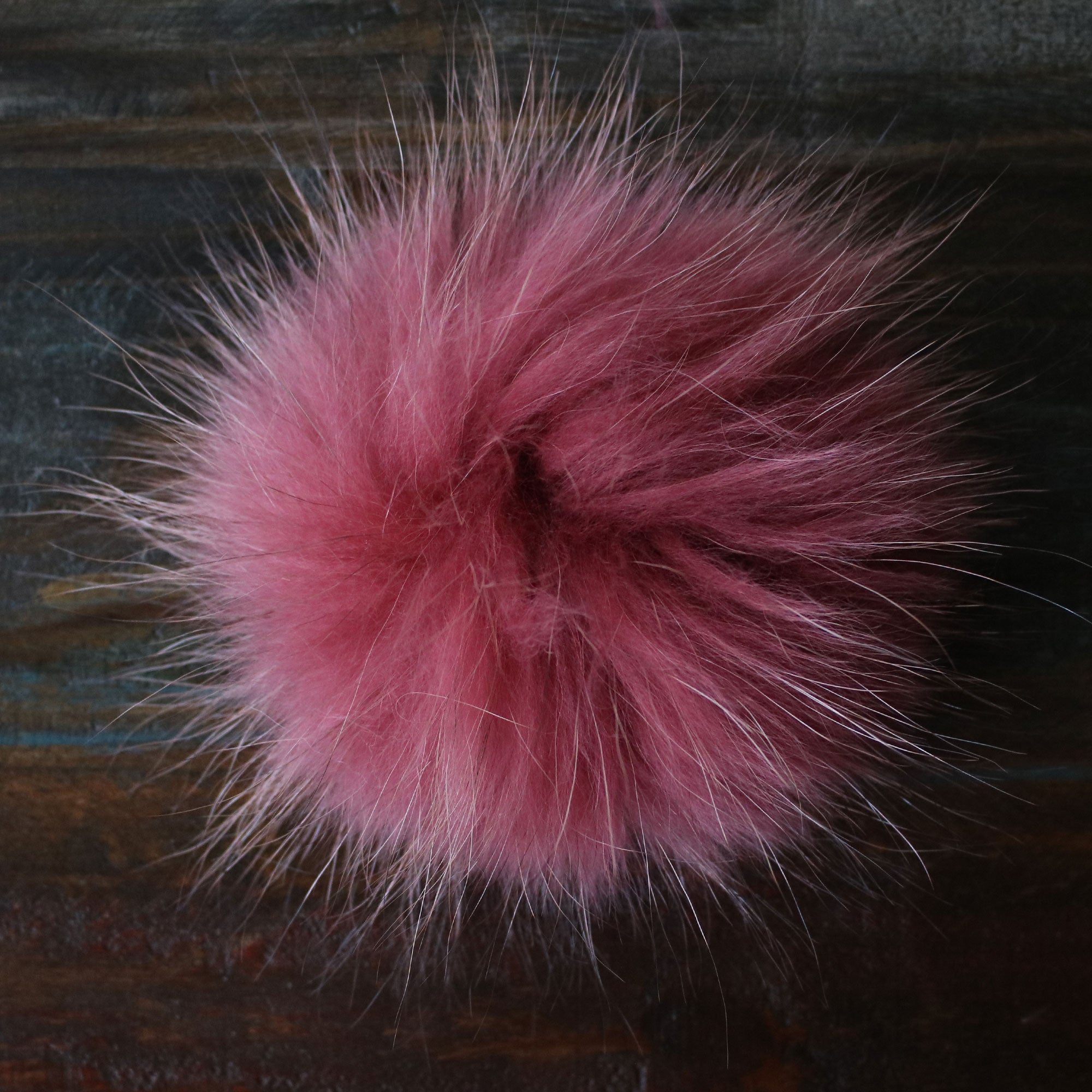Jimmy Beans Wool Fur Pom Poms - Pink - Snap (6") - Zoom Image