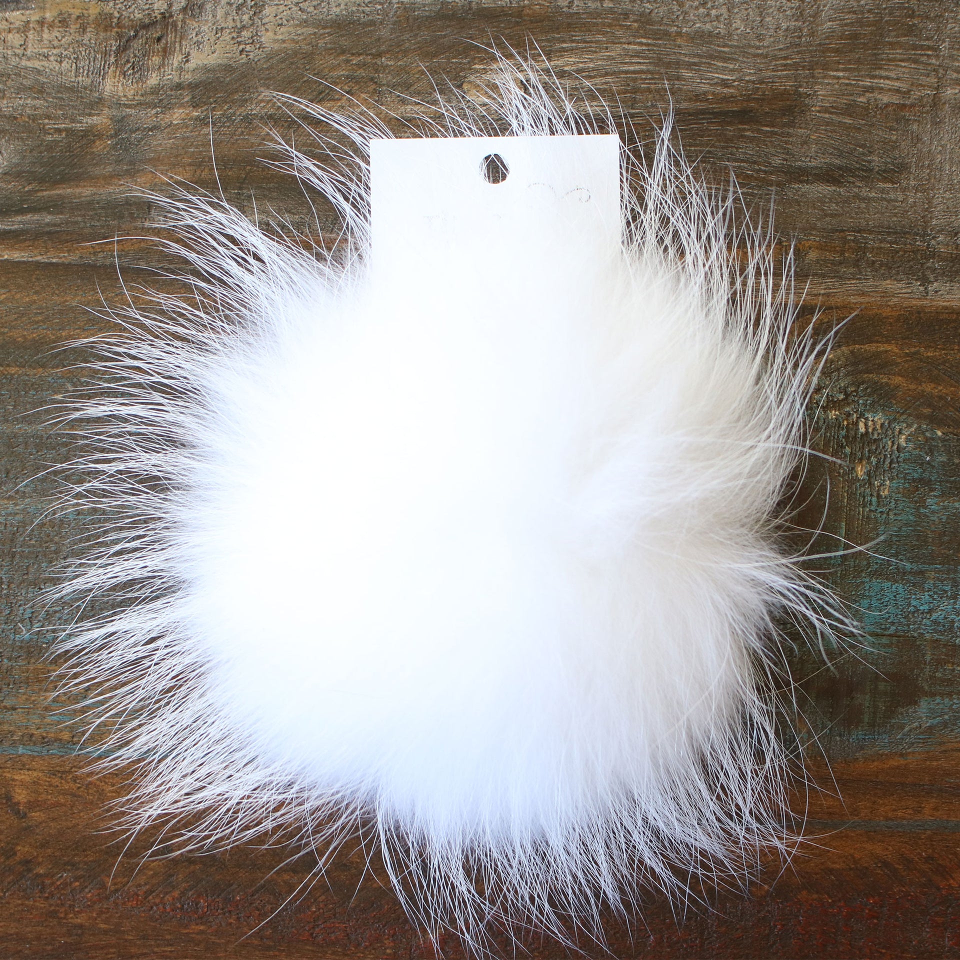 Big Bad Wool Pompoms - Raccoon - White (6") - Zoom Image
