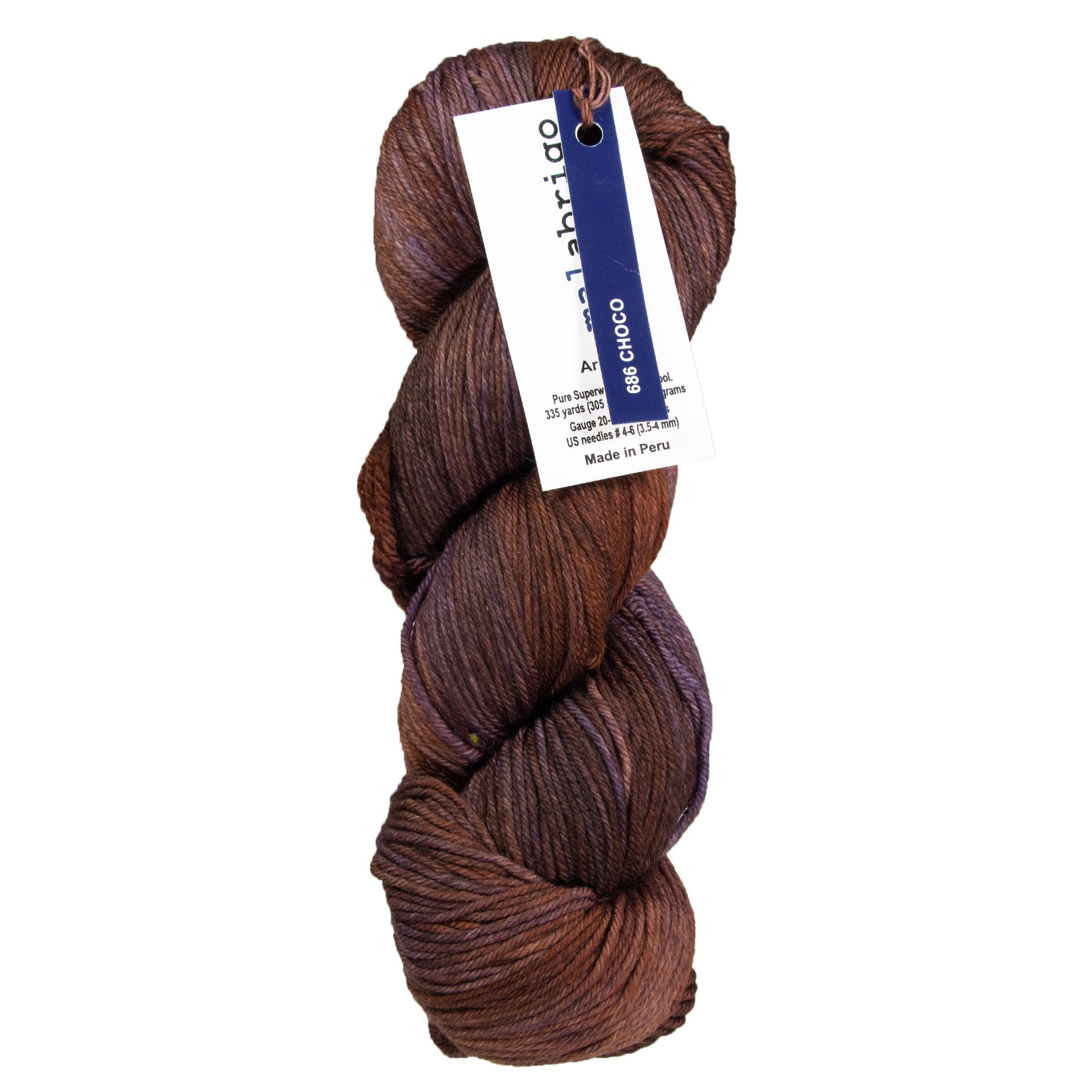 Malabrigo Arroyo Yarn - 686 Choco - Zoom Image
