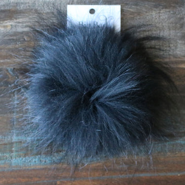 Big Bad Wool Pompoms - Raccoon - Black (6") - Zoom Image