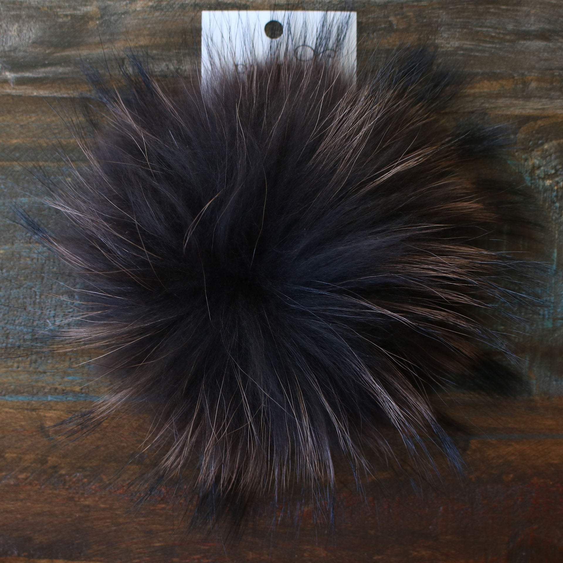 Big Bad Wool Pompoms - Raccoon - Coco (6") - Zoom Image
