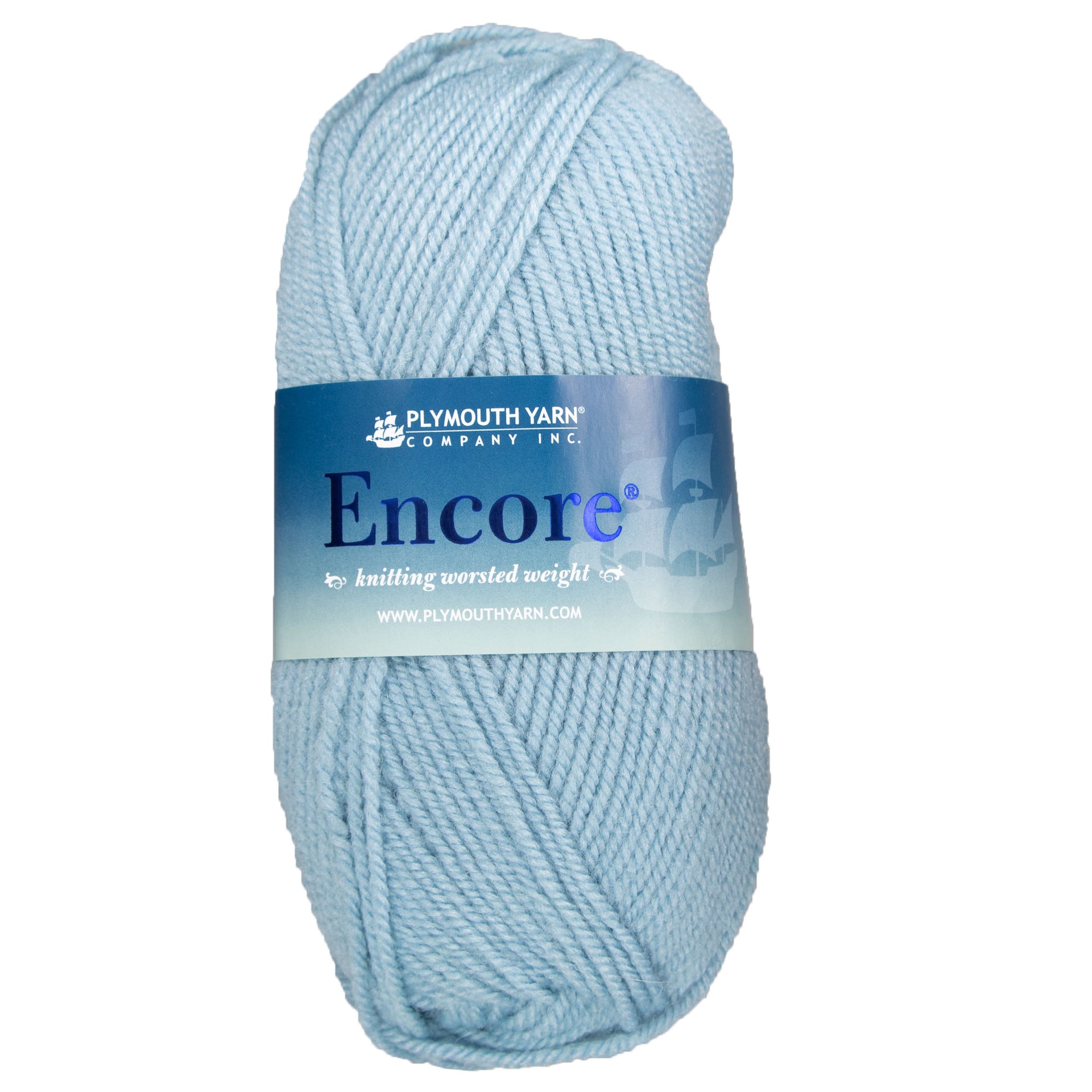 Plymouth Yarn Encore Worsted Yarn - 0514 Light Wedgewoood - Zoom Image

