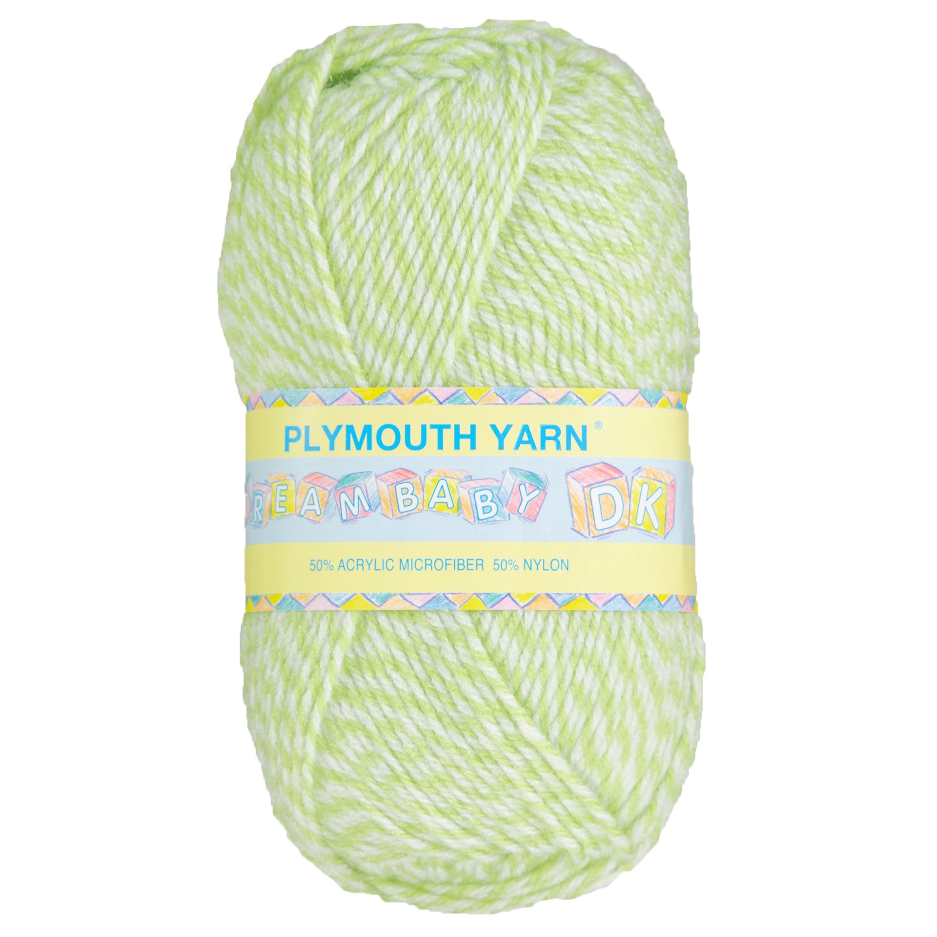 Plymouth Yarn Dreambaby DK Yarn - 403 Green/White - Zoom Image
