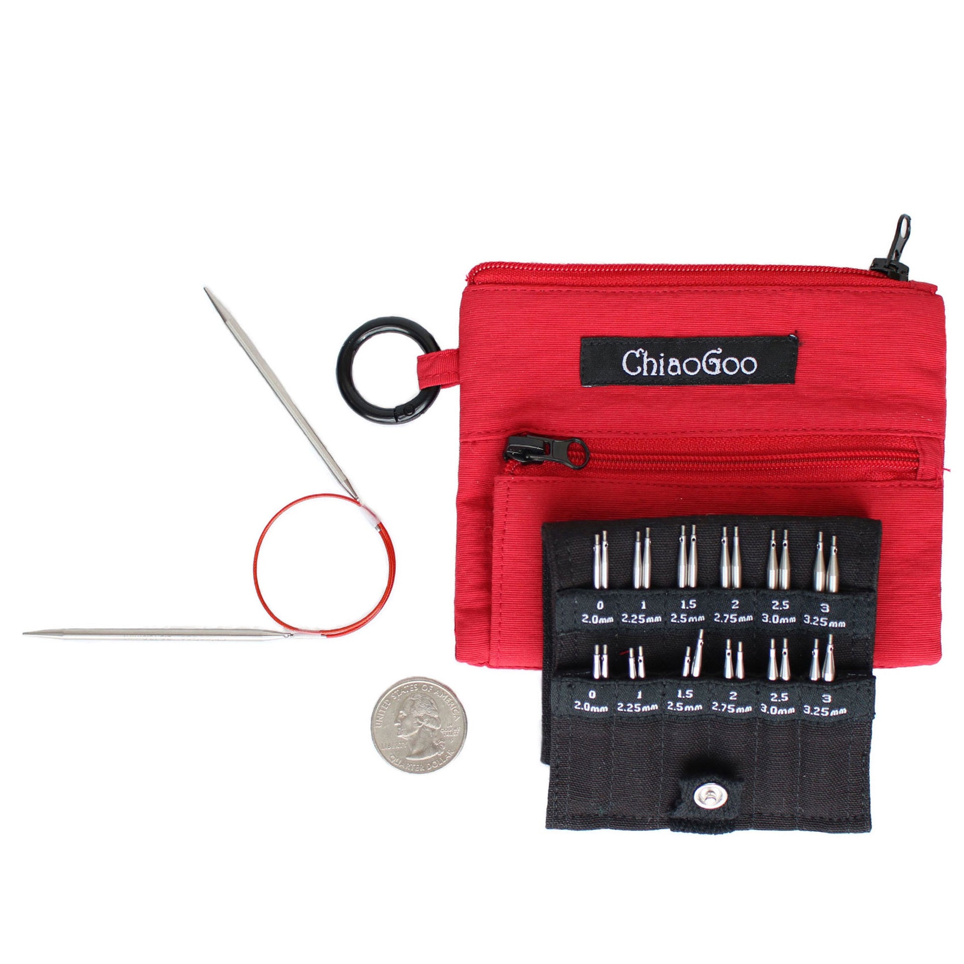 ChiaoGoo TWIST Red Lace Interchangeable Sets - 2"/3" Shorties - Mini (US 0 - US 3) - Zoom Image

