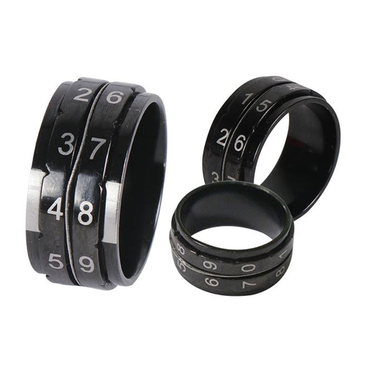 KnitPro Row Counter Ring - Black - Size 7 - Extra Image