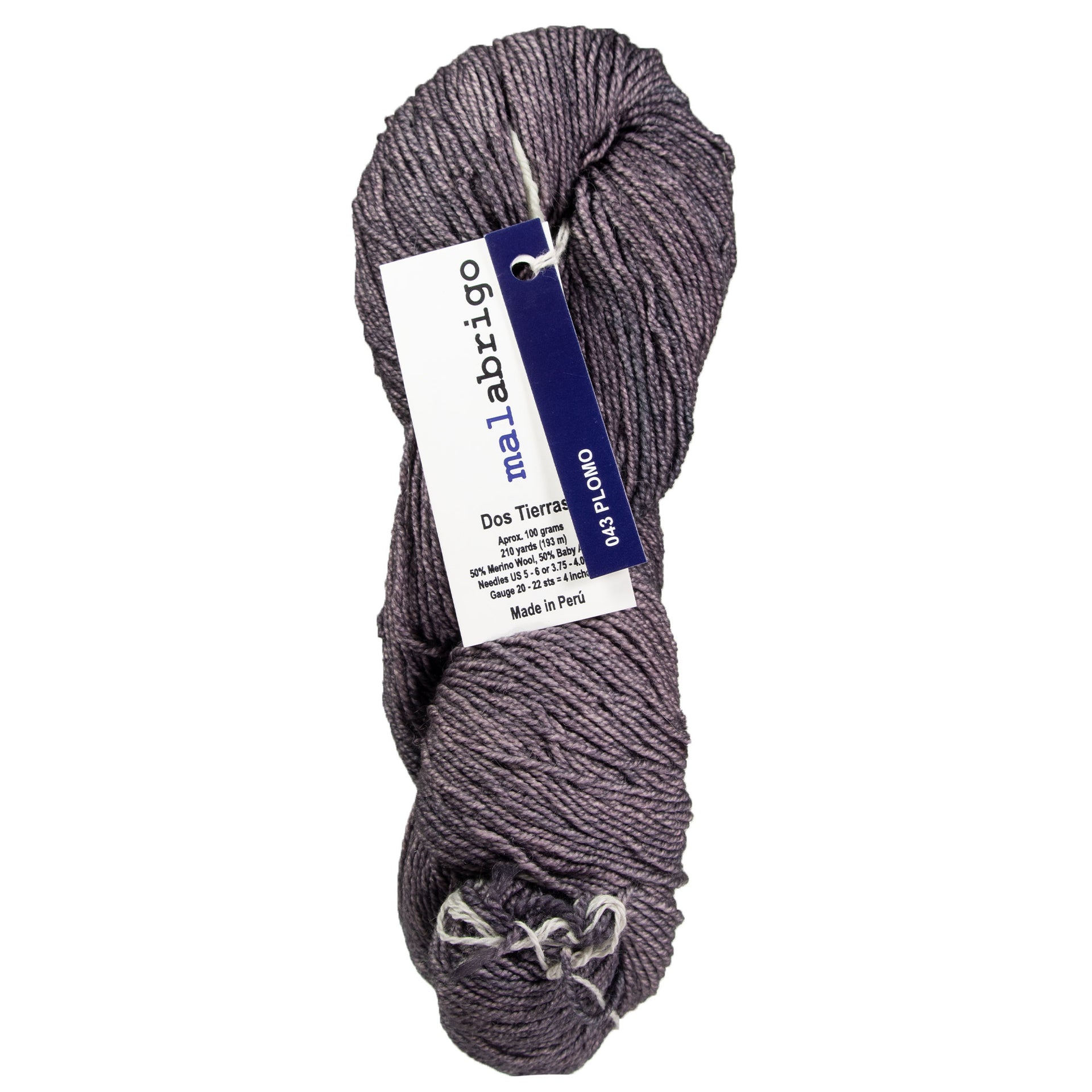 Malabrigo Dos Tierras Yarn - 043 Plomo - Zoom Image
