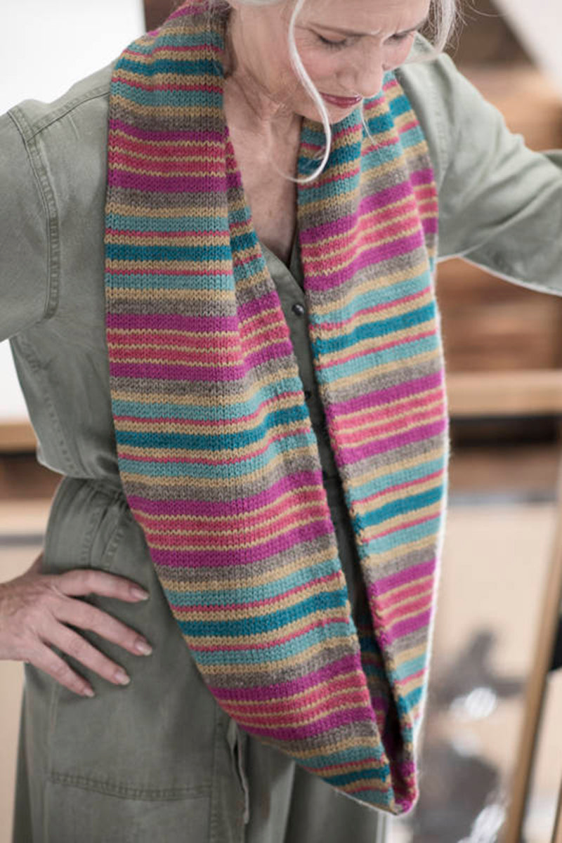 Berroco Portfolio Vol. 6 Patterns - Bayadere Stripe Cowl - PDF Download - Extra Image
