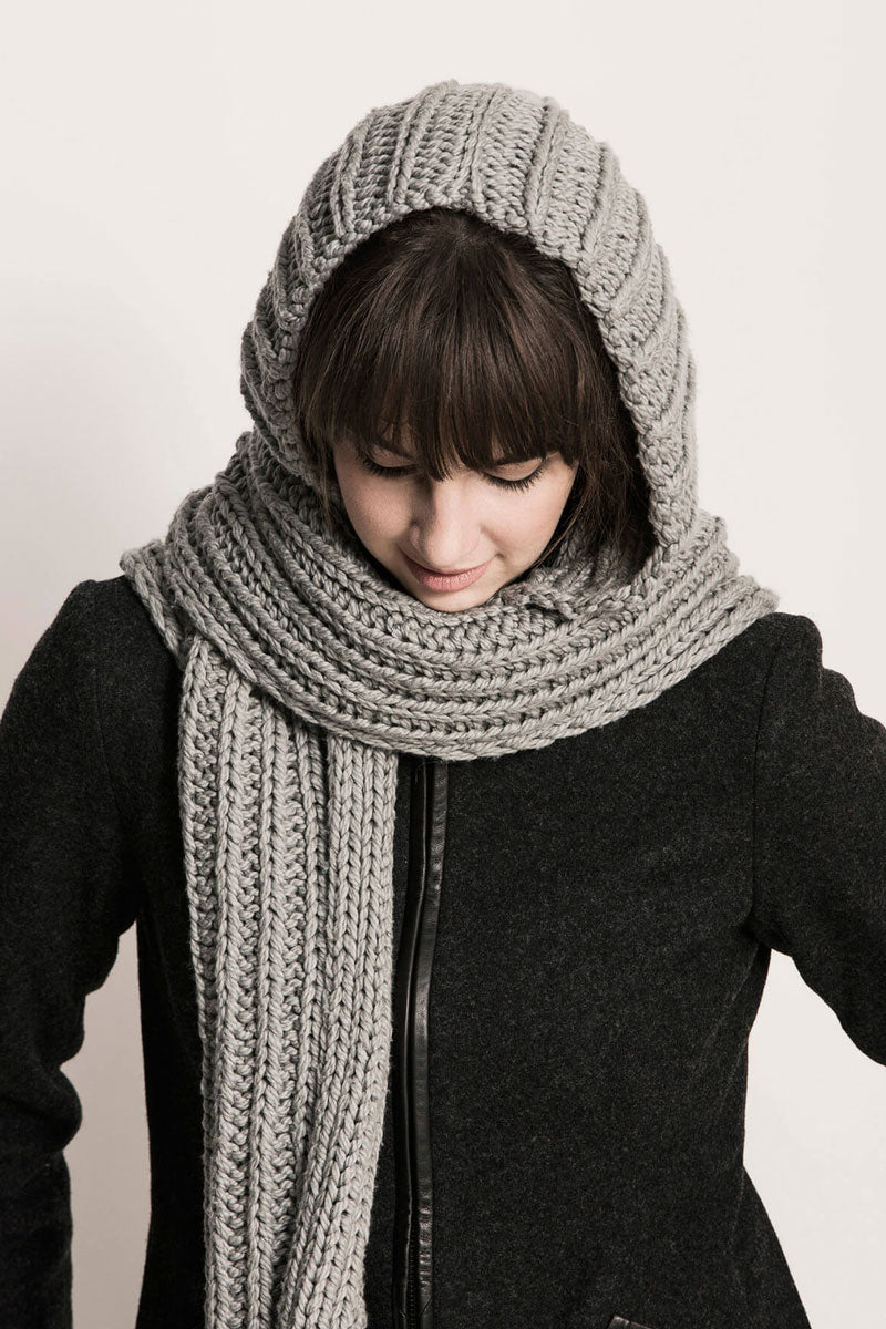 Blue Sky Fibers The Classic Series Patterns - Breezy Point Hood Scarf - PDF Download - Extra Image
