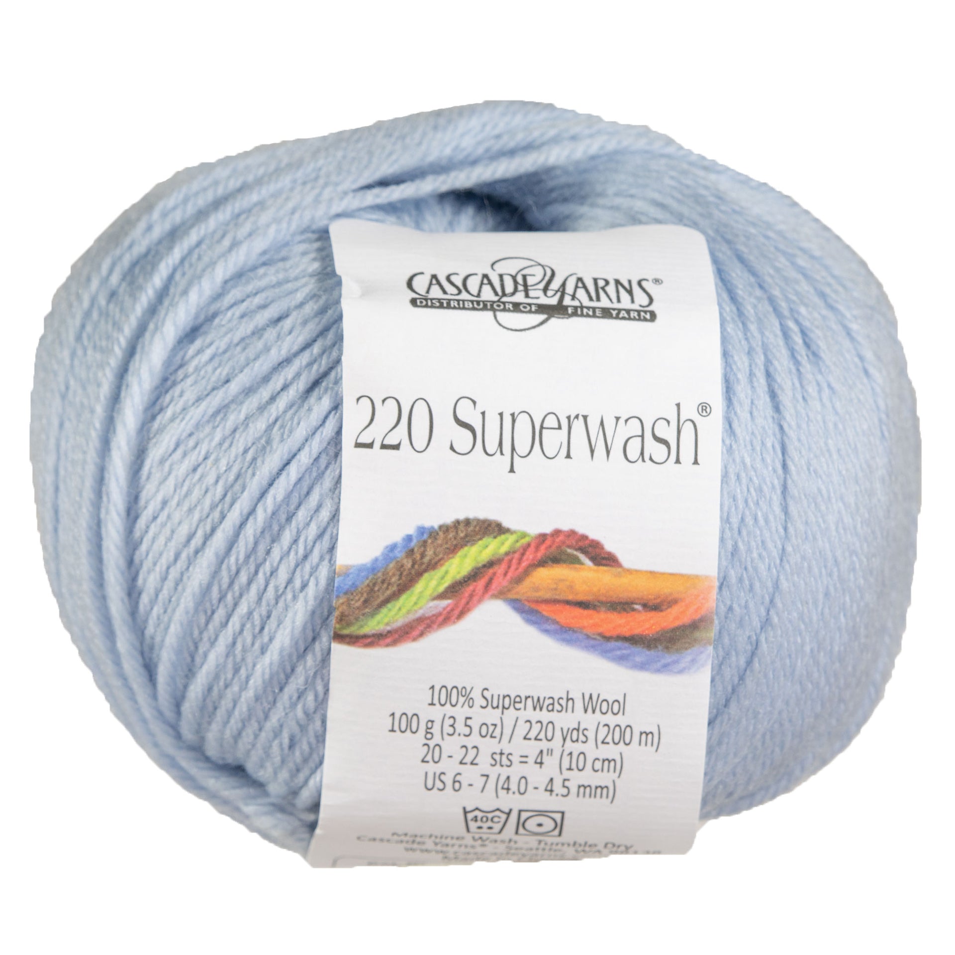 Cascade Yarns 220 Superwash Yarn - 0279 Sterling Blue - Zoom Image
