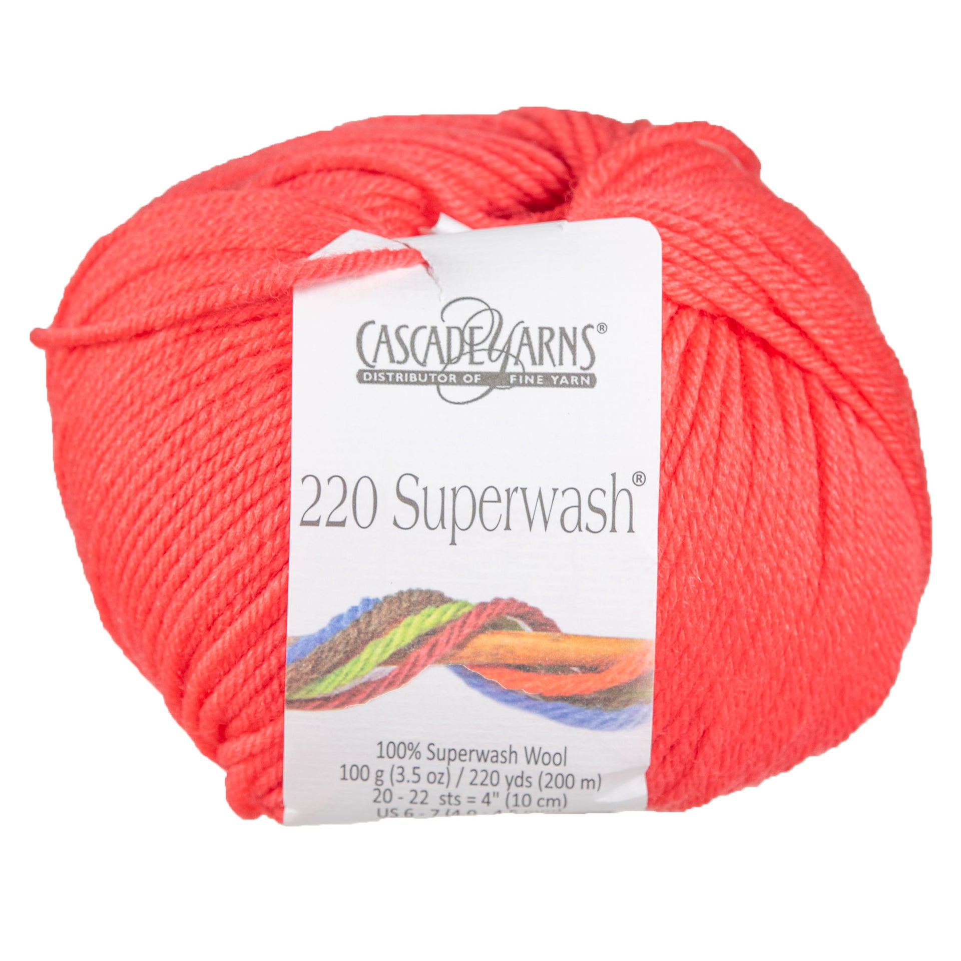 Cascade Yarns 220 Superwash Yarn - 0287 Deep Sea Coral - Zoom Image

