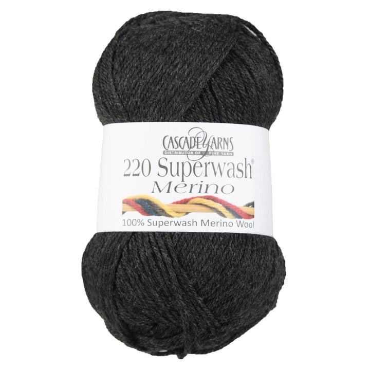 Cascade Yarns 220 Superwash Merino Yarn - 082 Jet - Zoom Image