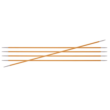 KnitPro Zing Double Pointed Needles - US 1 (2.25mm) - 6" Amber - Zoom Image