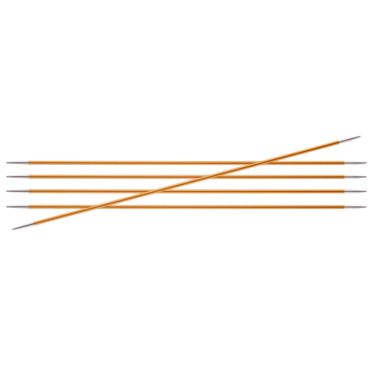 KnitPro Zing Double Pointed Needles - US 1 (2.25mm) - 6" Amber - Extra Image
