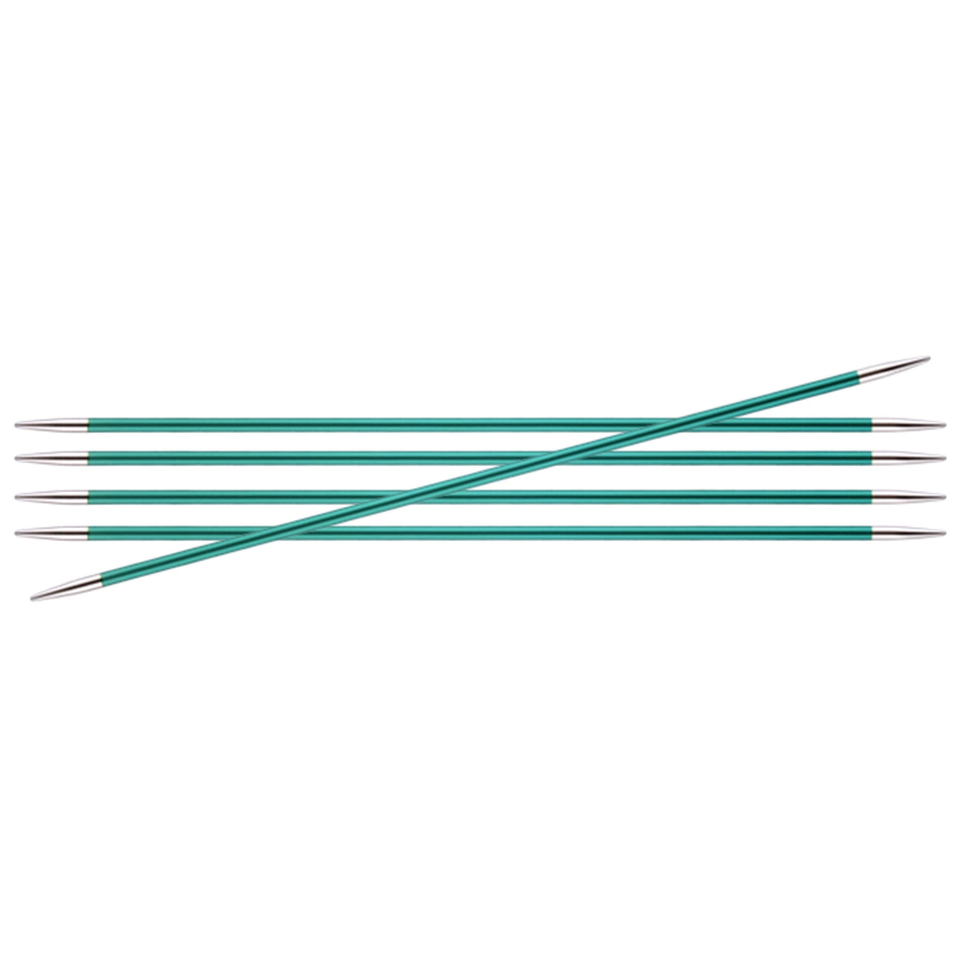KnitPro Zing Double Pointed Needles - US 3 (3.25mm) - 6" Emerald - Zoom Image
