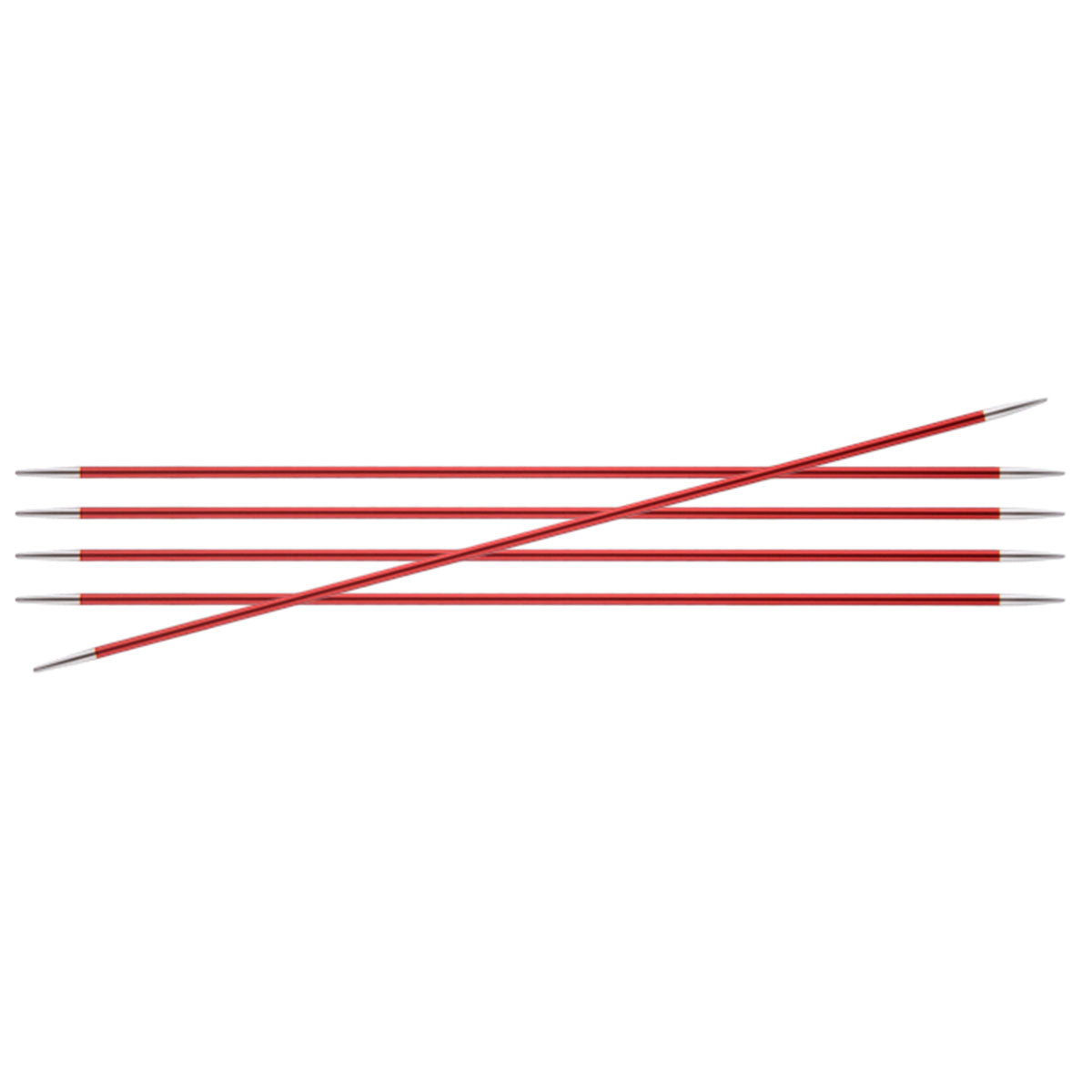 KnitPro Zing Double Pointed Needles - US 1.5 (2.5mm) - 8" Garnet - Extra Image
