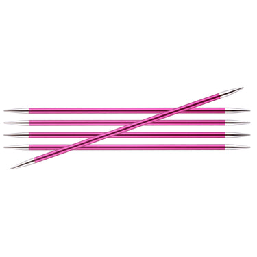 KnitPro Zing Double Pointed Needles - US 8 (5.0mm) - 8" Ruby - Zoom Image