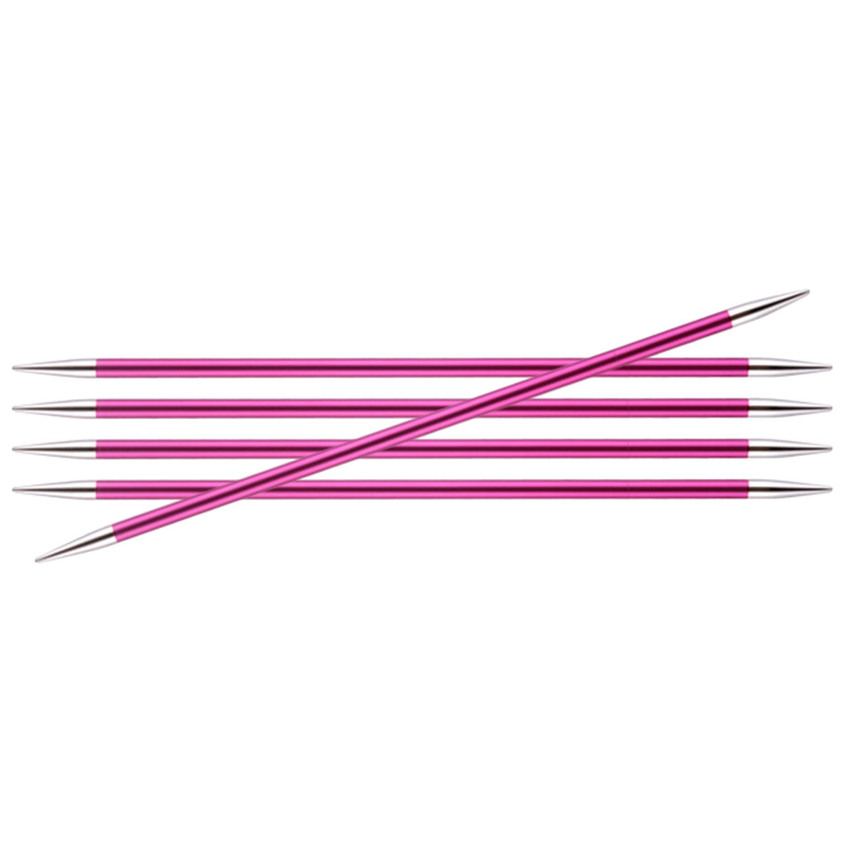 KnitPro Zing Double Pointed Needles - US 8 (5.0mm) - 8" Ruby - Extra Image
