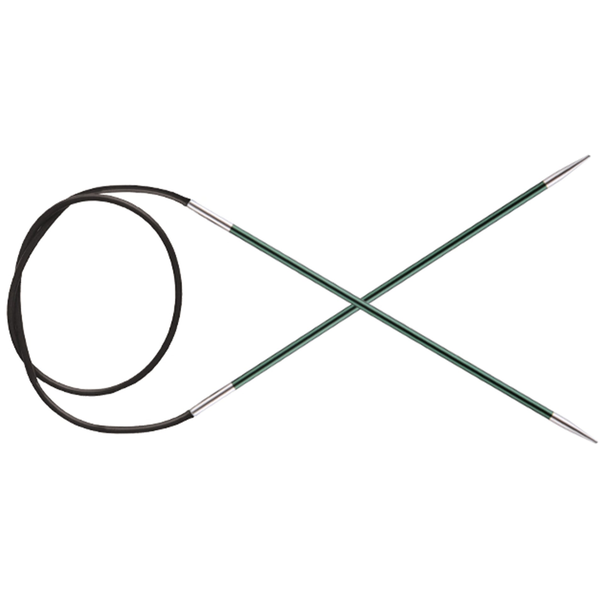 KnitPro Zing Fixed Circular Needles - US 2.5 (3.0mm) - 16" Jade - Zoom Image
