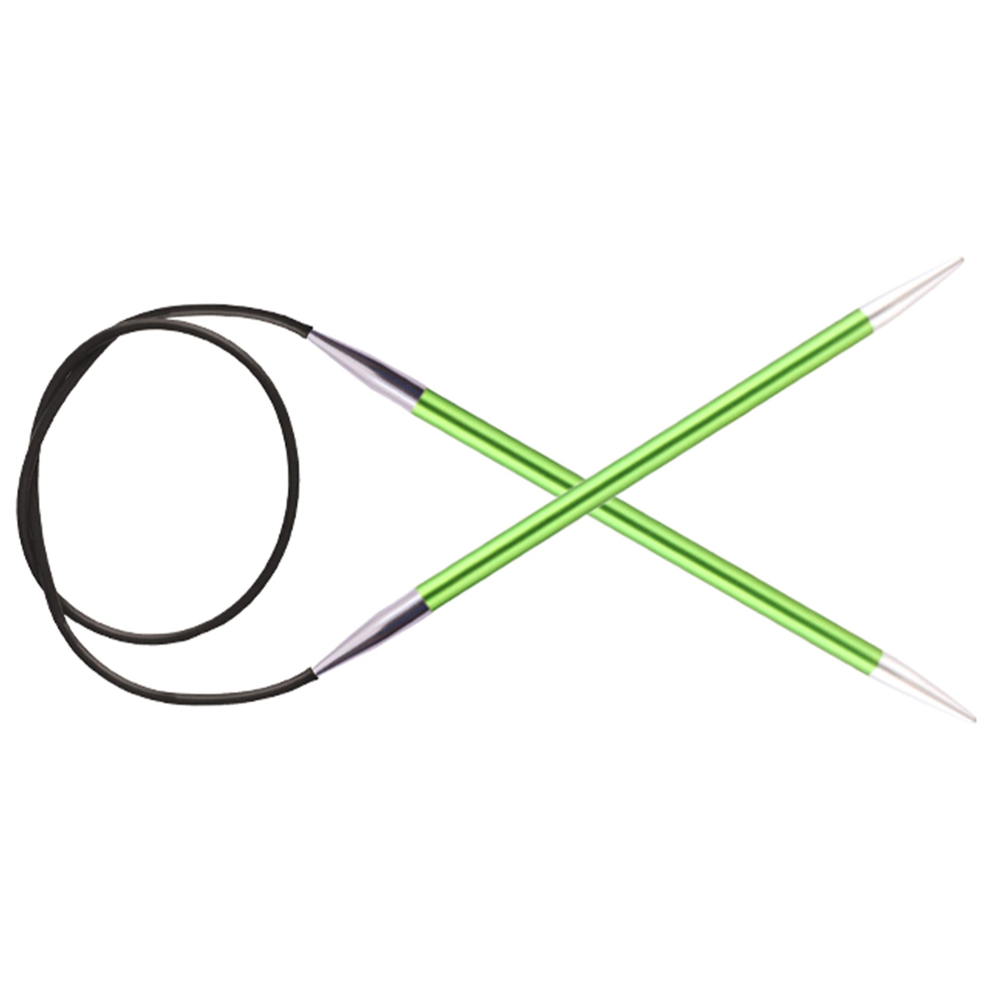 KnitPro Zing Fixed Circular Needles - US 4 (3.5mm) - 16" Chrysolite - Zoom Image
