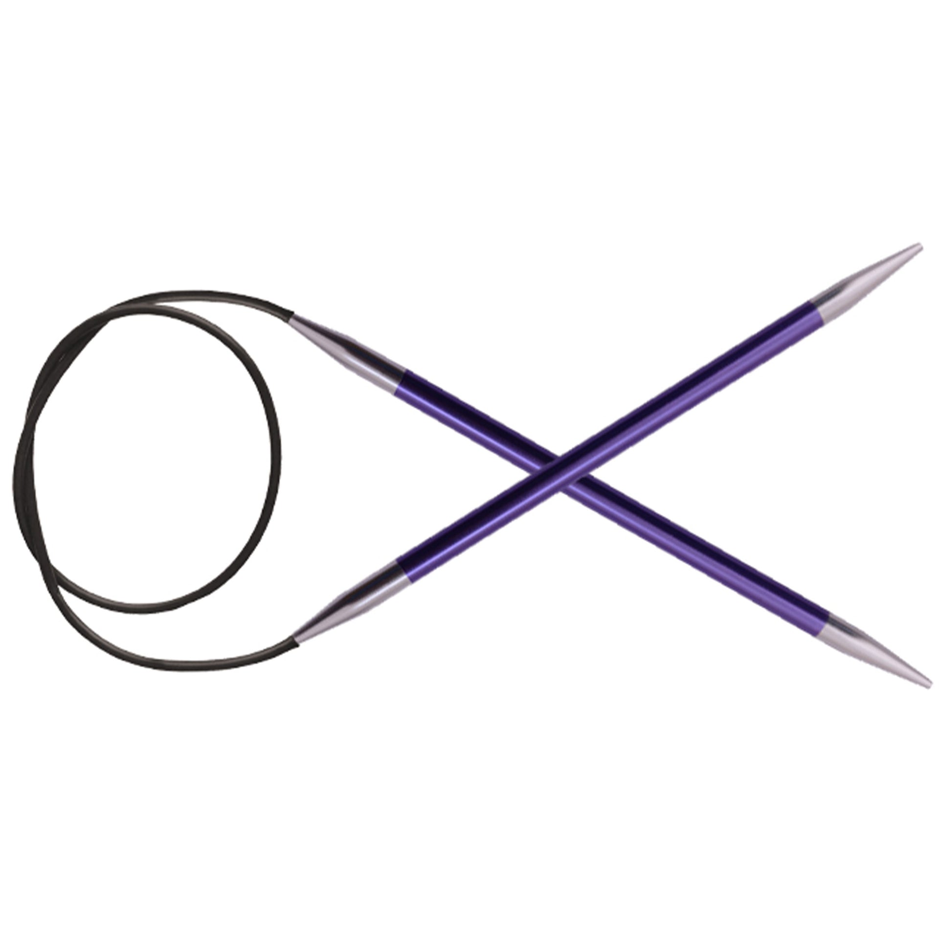 KnitPro Zing Fixed Circular Needles - US 5 (3.75mm) - 16" Amethyst - Zoom Image

