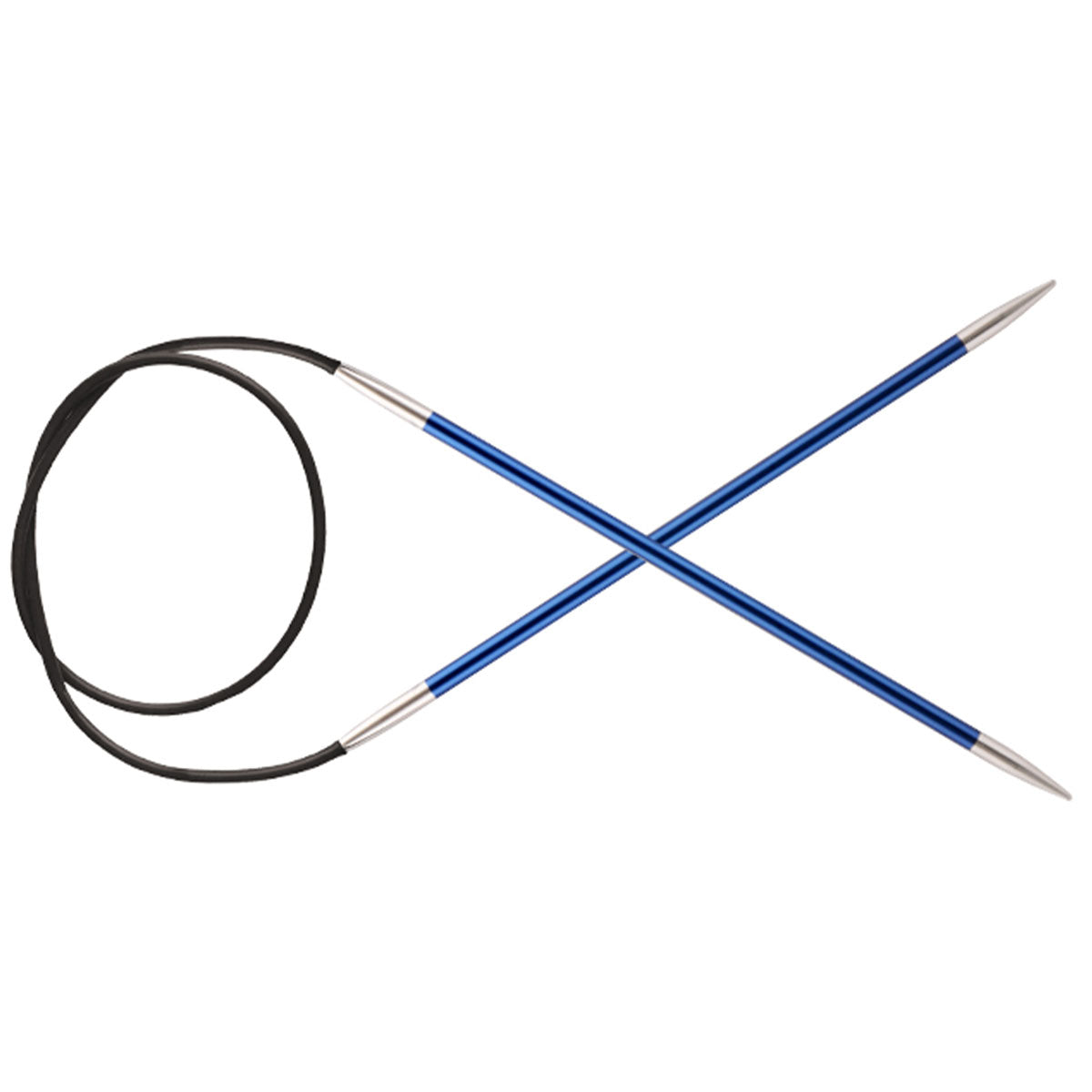 KnitPro Zing Fixed Circular Needles - US 6 (4.0mm) - 24" Sapphire - Extra Image
