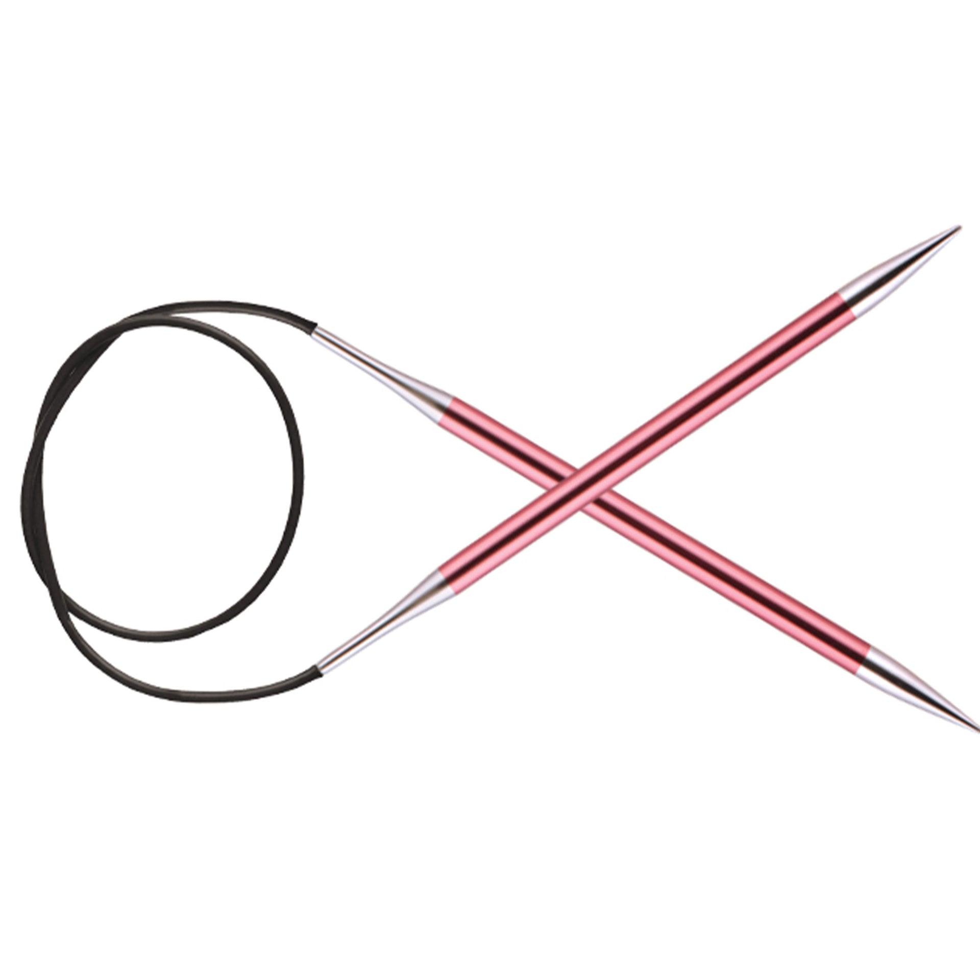 KnitPro Zing Fixed Circular Needles - US 10.5 (6.5mm) - 24" Coral - Zoom Image
