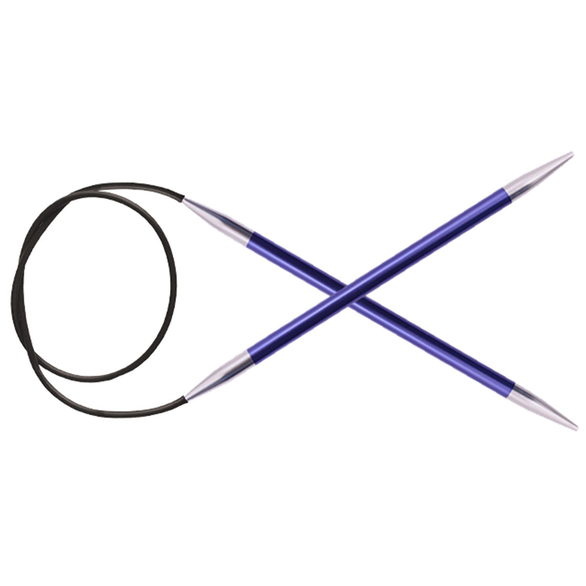 KnitPro Zing Fixed Circular Needles - US 7 (4.5mm) - 32" Iolite - Extra Image
