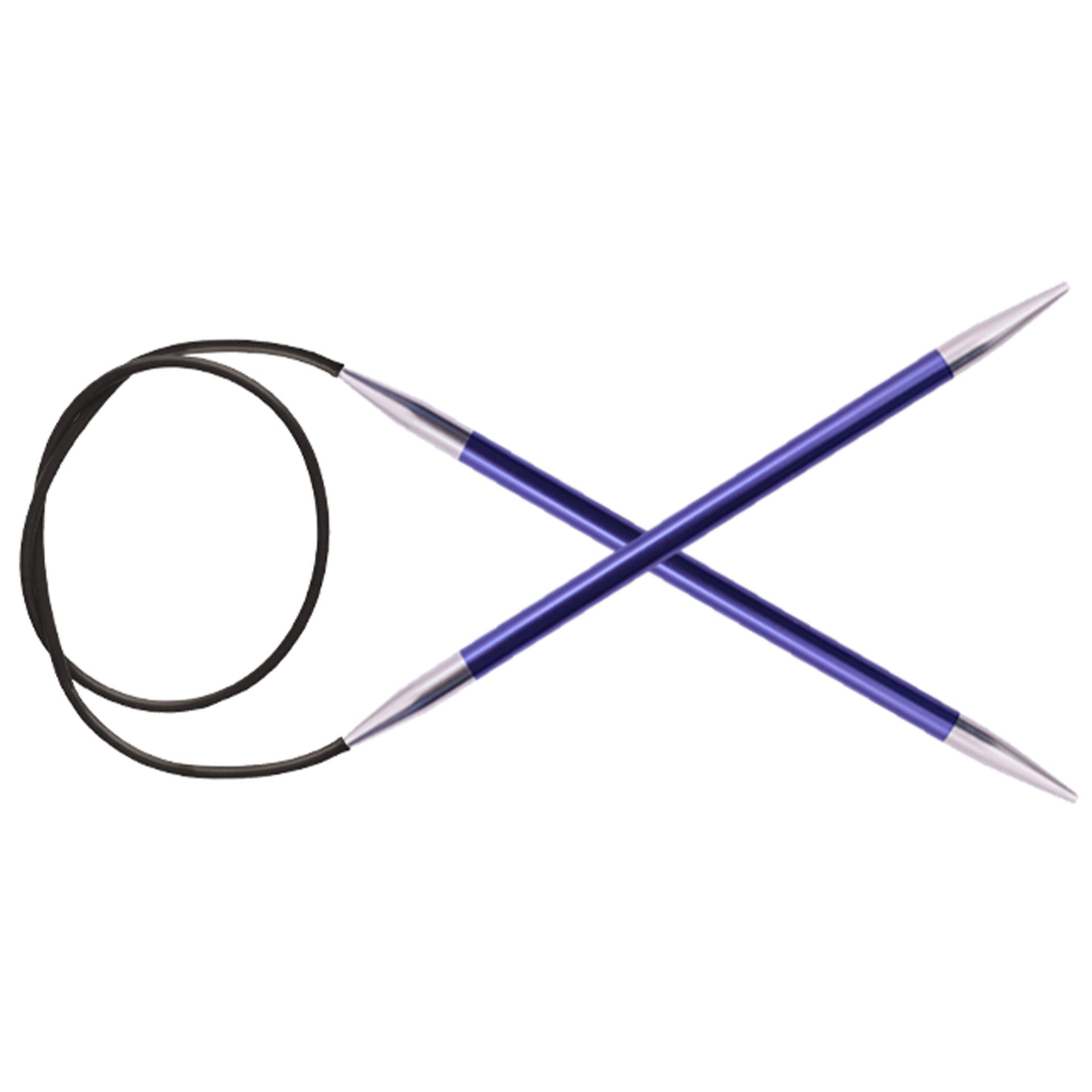 KnitPro Zing Fixed Circular Needles - US 7 (4.5mm) - 32" Iolite - Zoom Image
