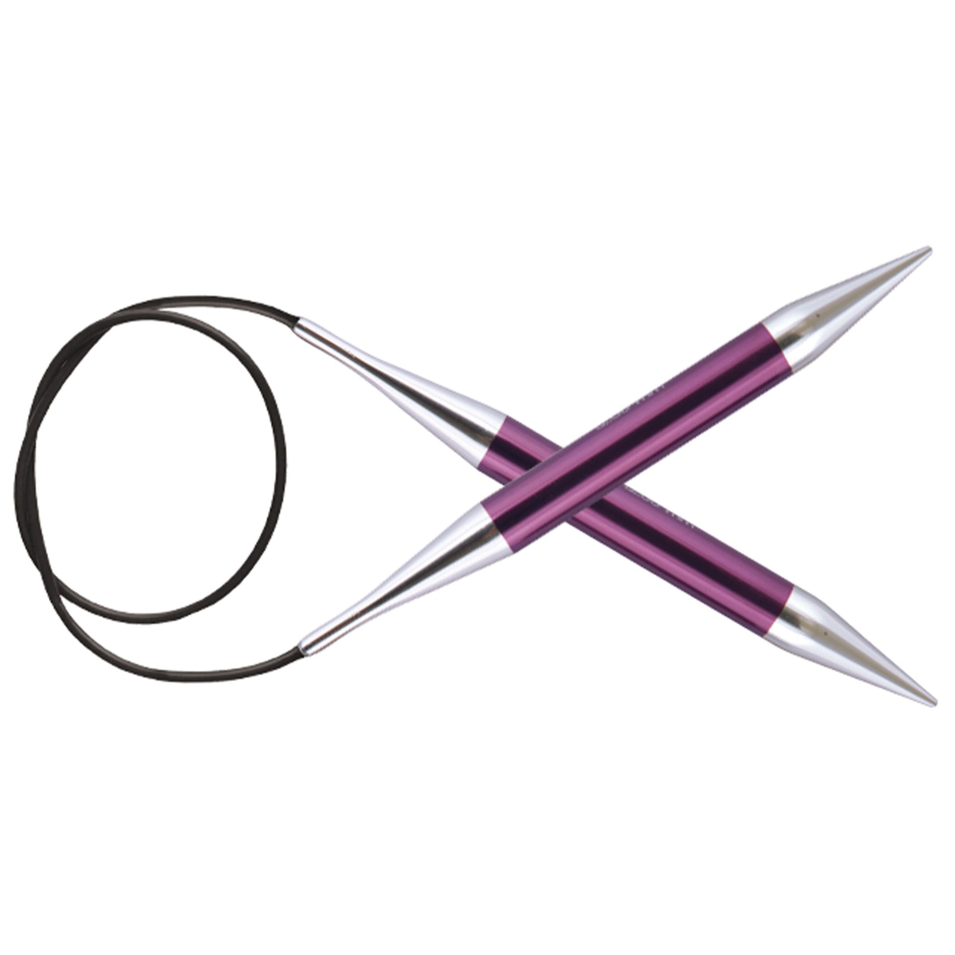 KnitPro Zing Fixed Circular Needles - US 17 (12.0mm) - 40" Purple Velvet - Zoom Image
