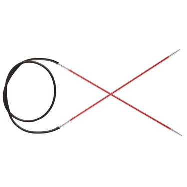KnitPro Zing Fixed Circular Needles - US 0 (2.0mm) - 47" Coral - Zoom Image