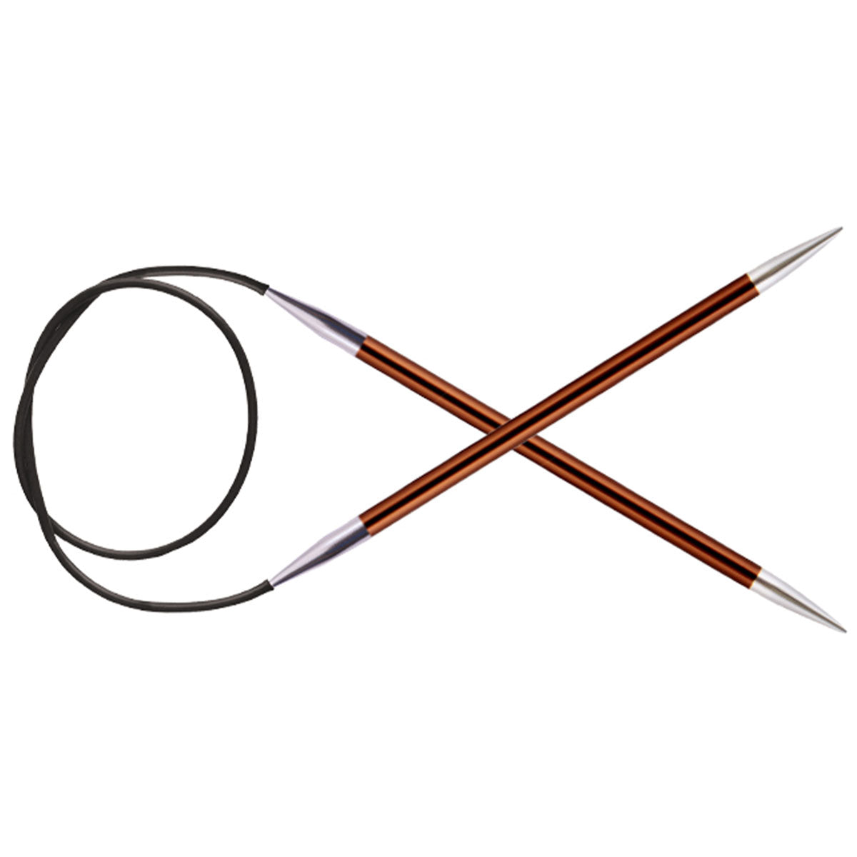KnitPro Zing Fixed Circular Needles - US 9 (5.5mm) - 47" Sienna - Extra Image
