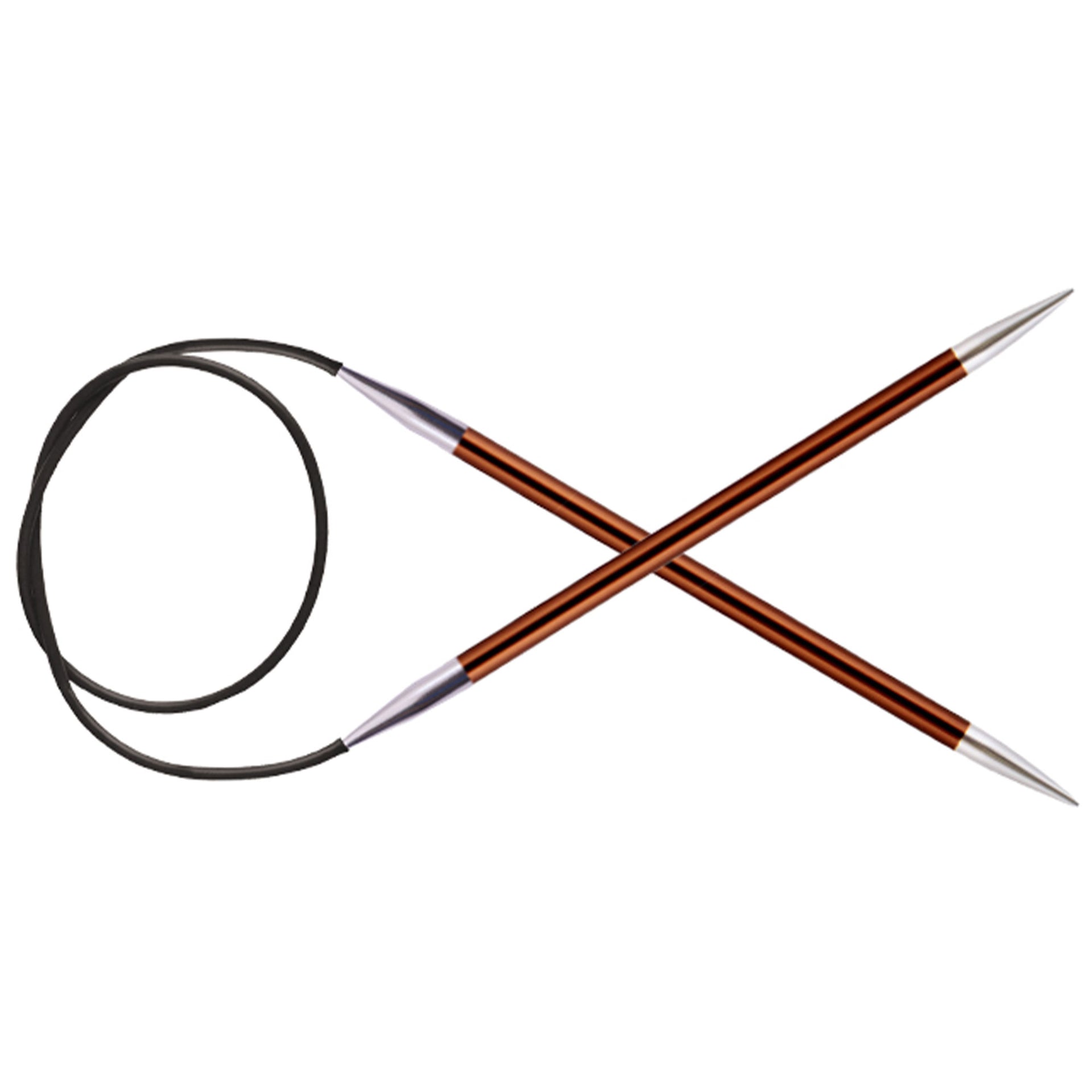 KnitPro Zing Fixed Circular Needles - US 9 (5.5mm) - 47" Sienna - Zoom Image
