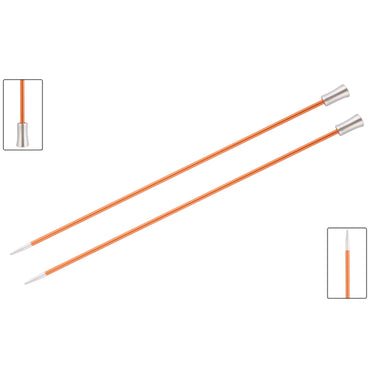 KnitPro Zing Single Pointed Needles - US 2 (2.75mm) - 10" Carnelian - Zoom Image