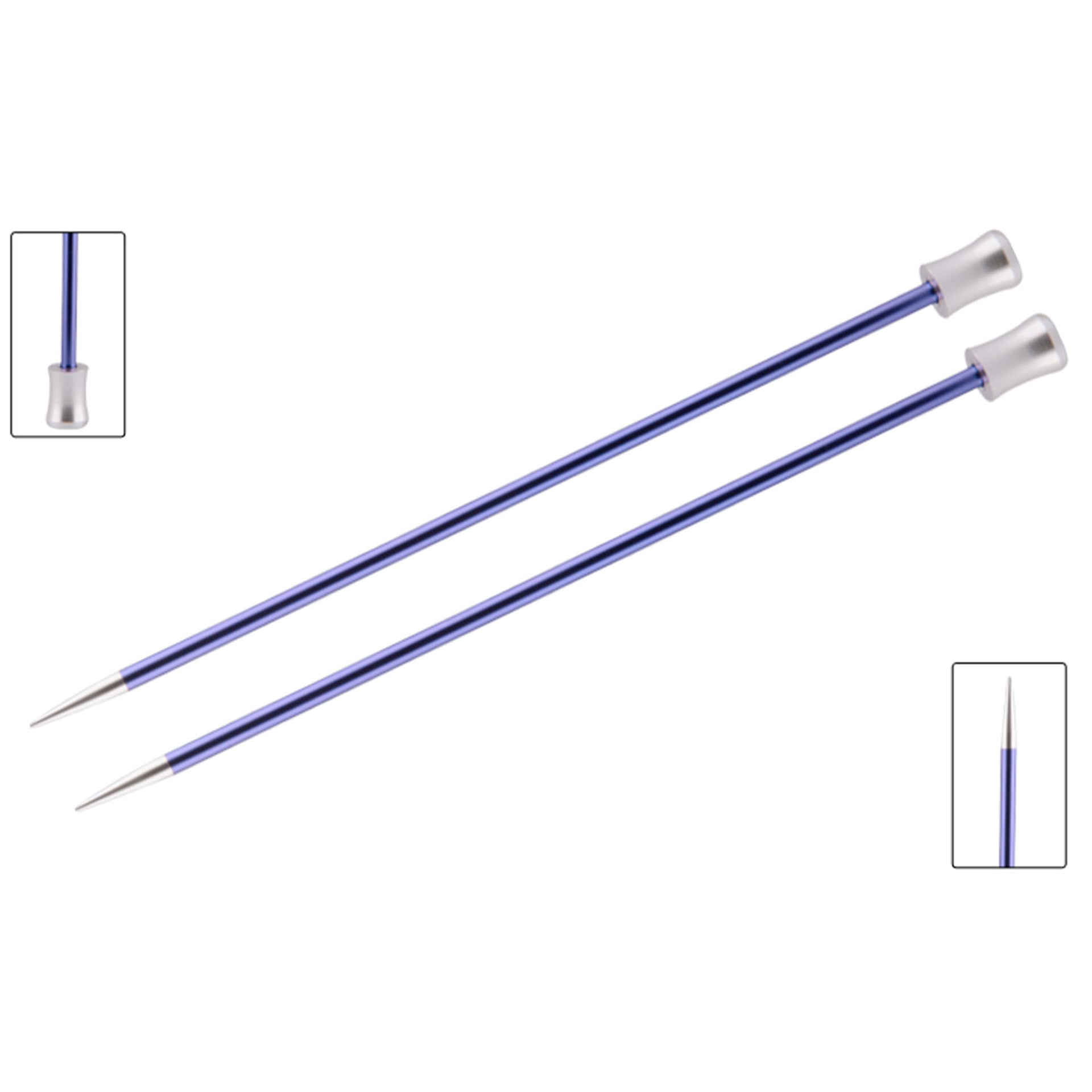 KnitPro Zing Single Pointed Needles - US 7 (4.5mm) - 14" Iolite - Zoom Image
